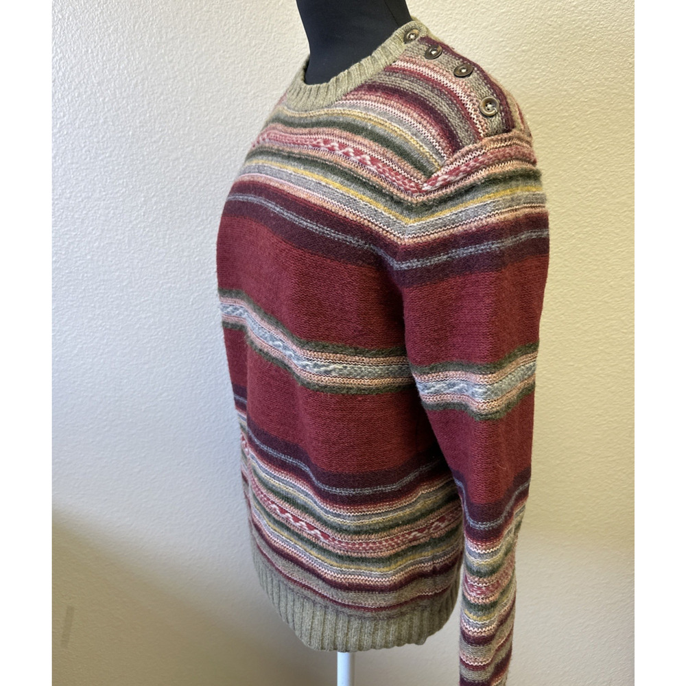 VTG Polo Ralph Lauren M Sweater Alpaca Wool Serape Aztec Southwestern Knit EUC - Picture 4 of 9